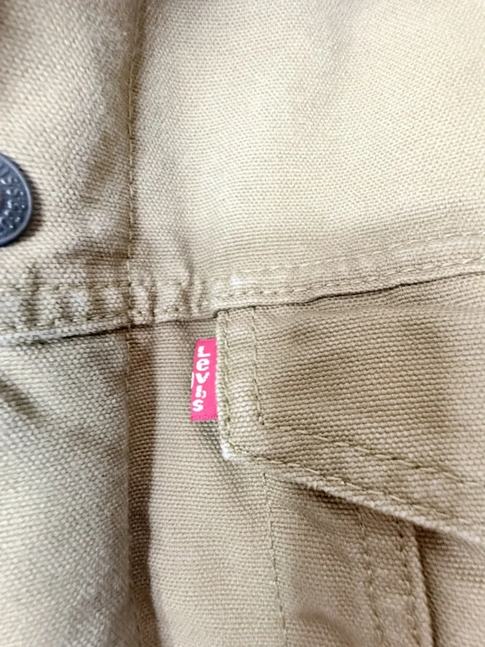 Levi's Brown Denim Sherpa Outdoor Jacket Coat Men's Size XL Trucker Winter